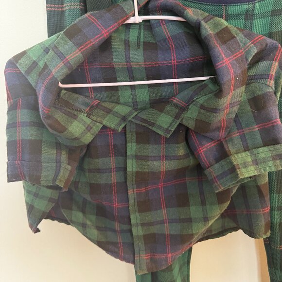 Matching Maternity & DOG Christmas Pajama Thermal Knit - Green Plaid - Large - Picture 5 of 8